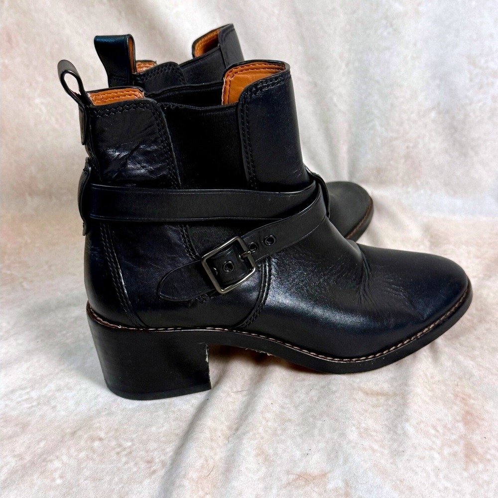 Coach Black Leather Chelsea Boots - Picture 5 of 10
